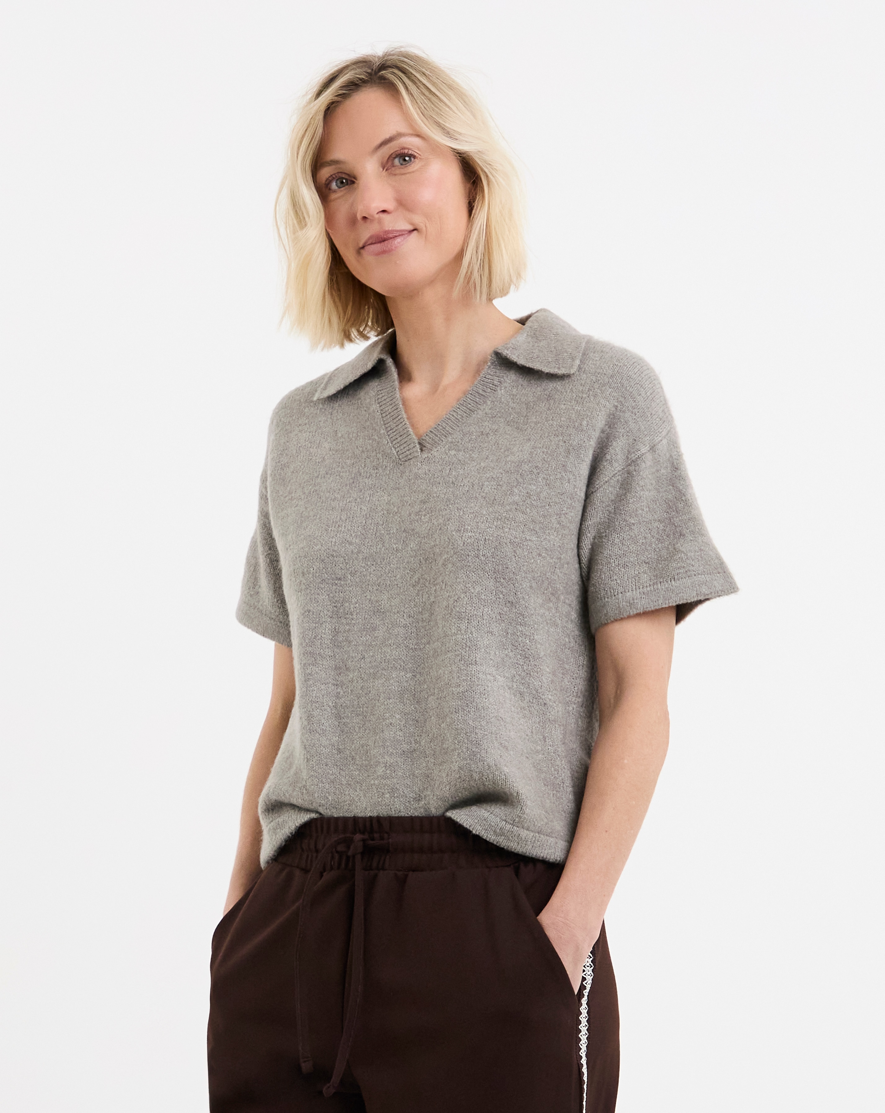 New In - Short Sleeve Polo Jumper