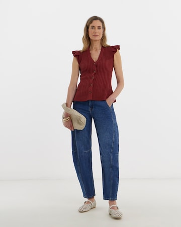 Knitted Frill Sleeve Vest