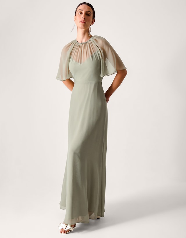 Monsoon Mona Angel Sleeve Maxi Dress