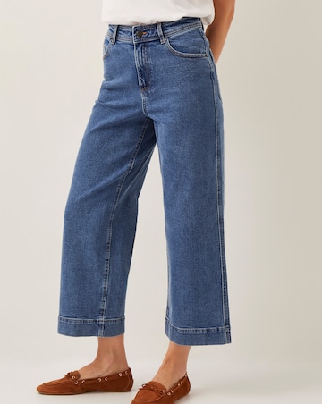 Monsoon Hallie Regular Crop Wide Leg Jeans