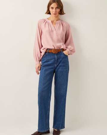 Monsoon Aya Long Sleeve Satin Blouse