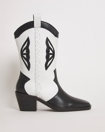 Dolly Leather Western Cowboy Boots - Extra Wide Fit (EEE) & Standard Calf