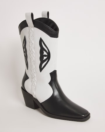 Dolly Leather Western Cowboy Boots - Extra Wide Fit (EEE) & Standard Calf