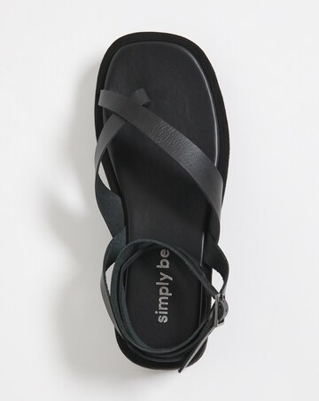 Faye Toe Post Ankle Tie Flatform Sandals - Extra Wide Fit (EEE)