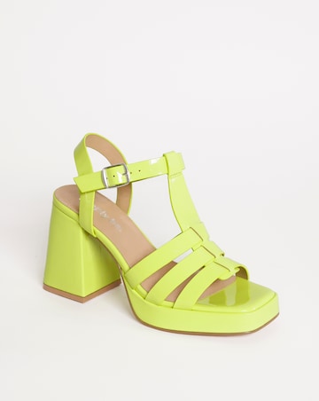 Faith Fisherman Platform Heeled Sandals - Wide Fit (E)