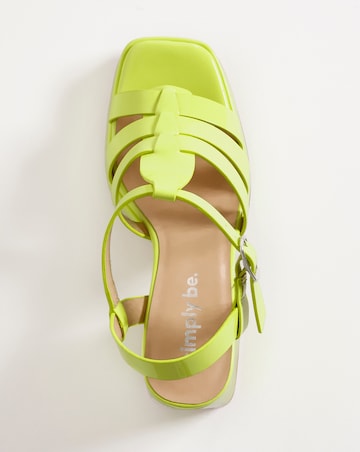 Faith Fisherman Platform Heeled Sandals - Wide Fit (E)