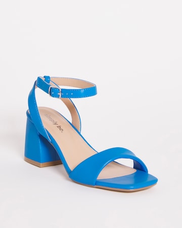 Rimini Barely There Block Heeled Sandals - Wide Fit (E)