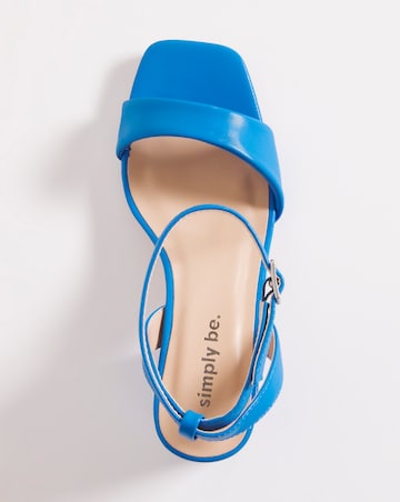 Rimini Barely There Block Heeled Sandals - Wide Fit (E)