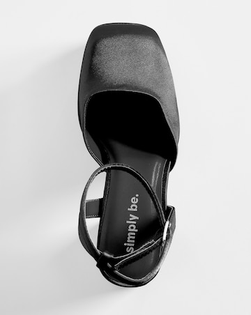 Athene Square Toe Platform Heeled Court Shoes - Extra Wide Fit (EEE)