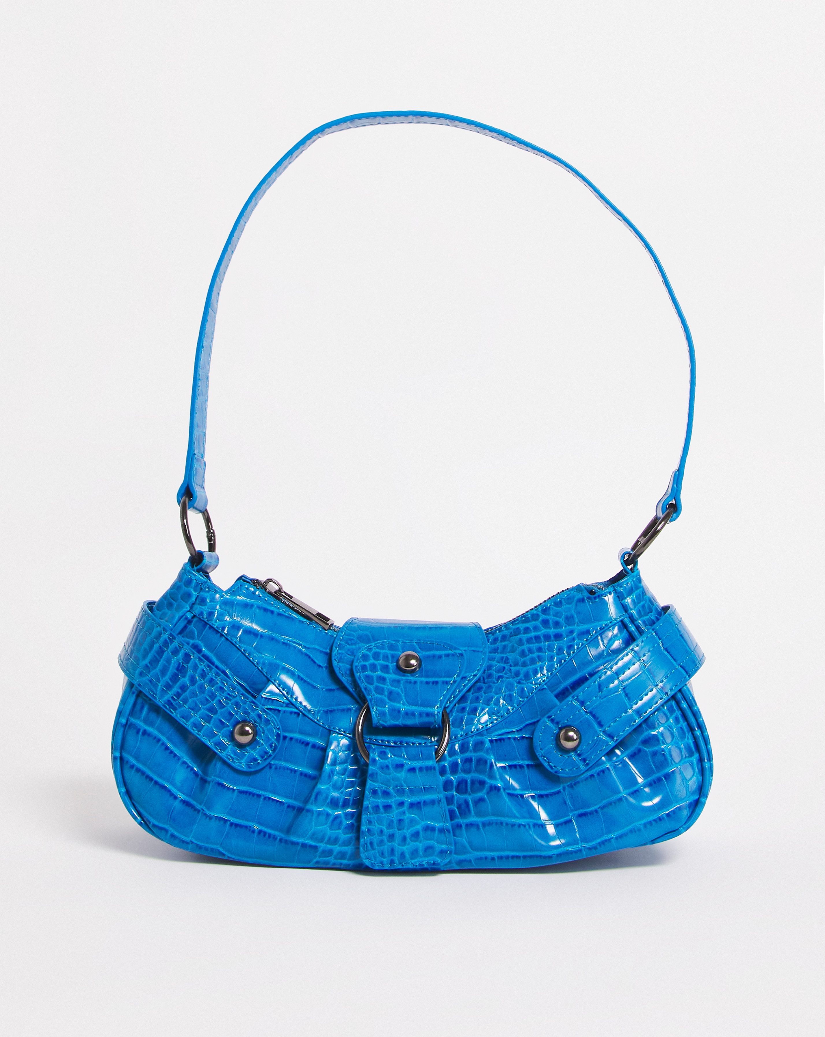 Blue Croc Shoulder Bag