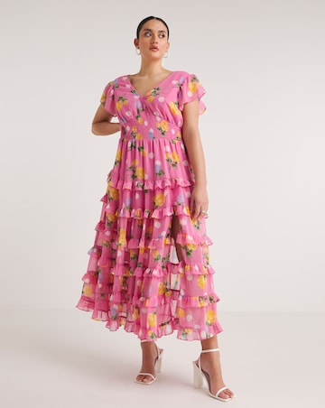 Simply Beautiful Floral Tiered Maxi Dress