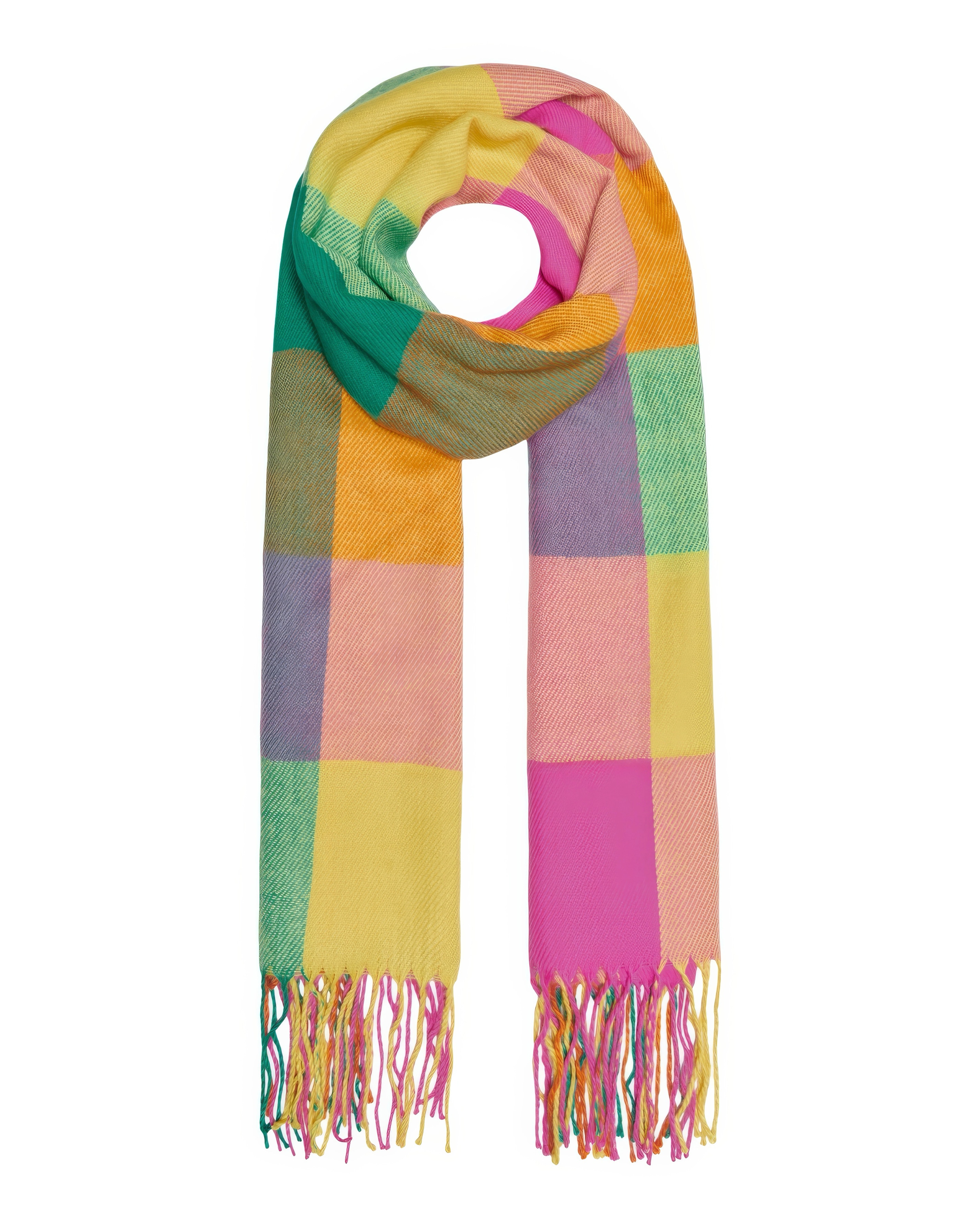 New In - Only Bright Check Weaved Scarf