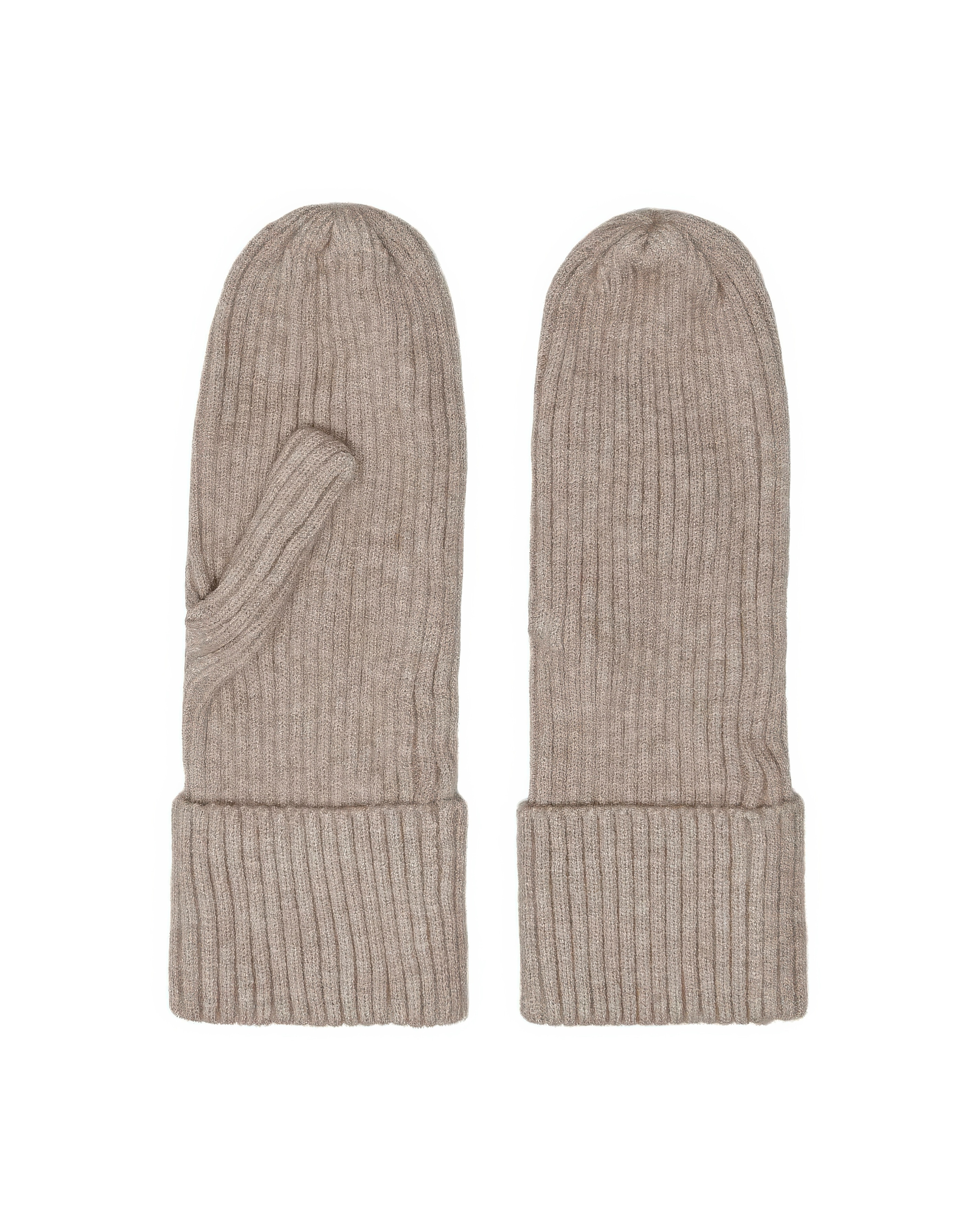New In - Only Ribbed Knit Mocha Mittens