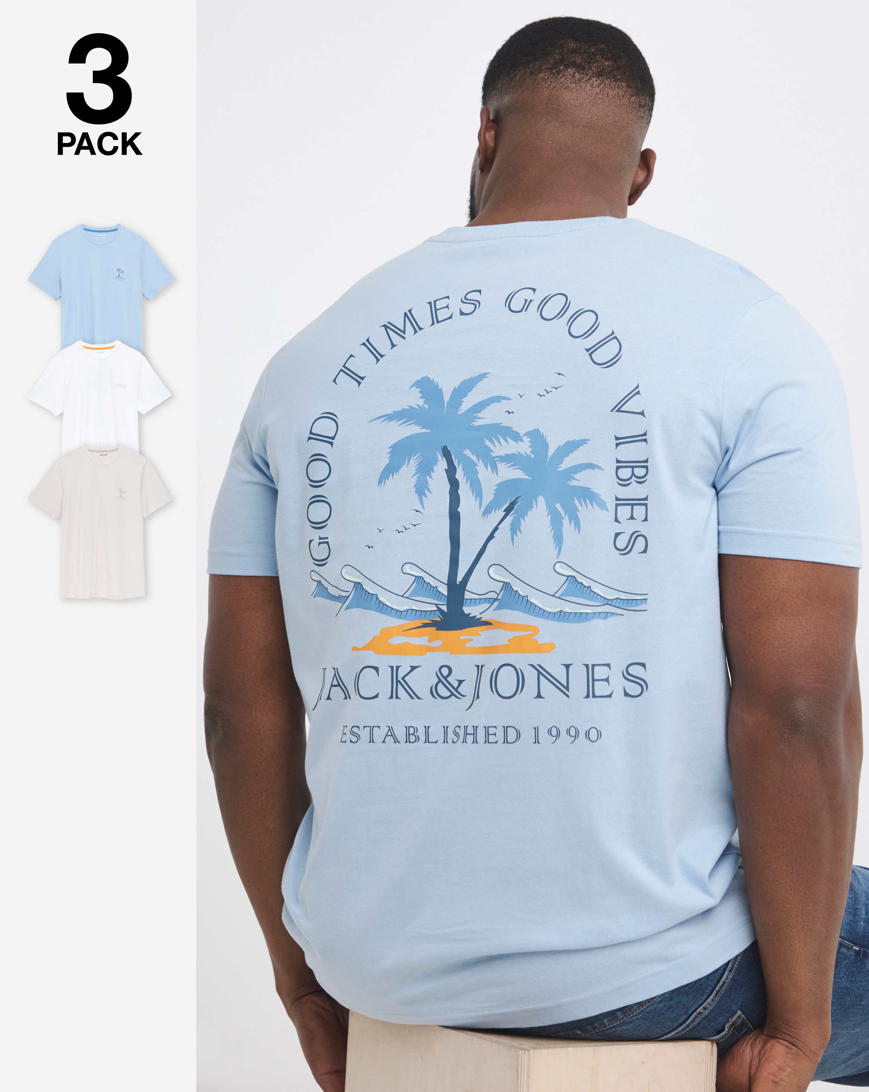 Jack & Jones Summer Vibes T-Shirt 3 Pack