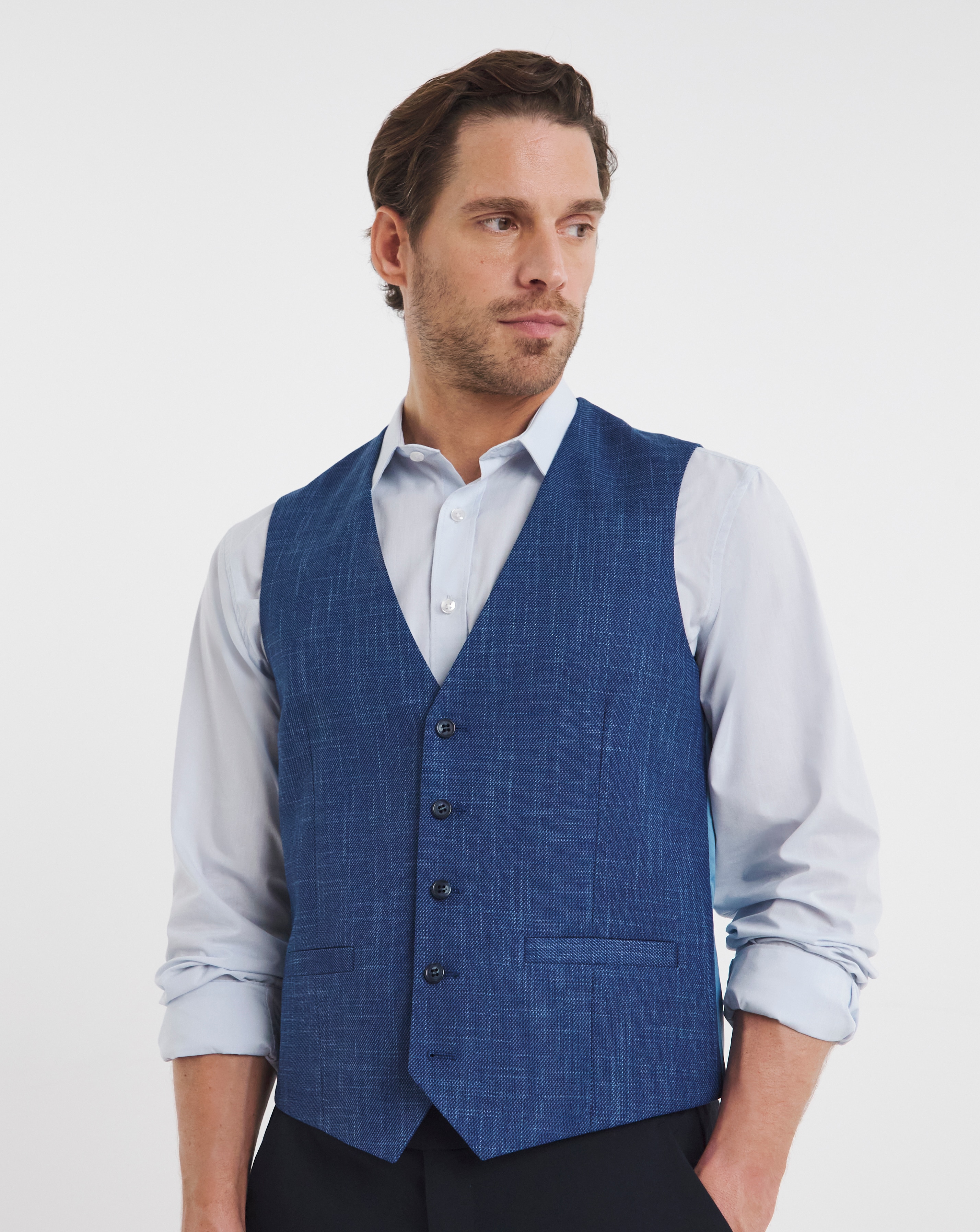 Joe Browns Navy Textured Waistcoat