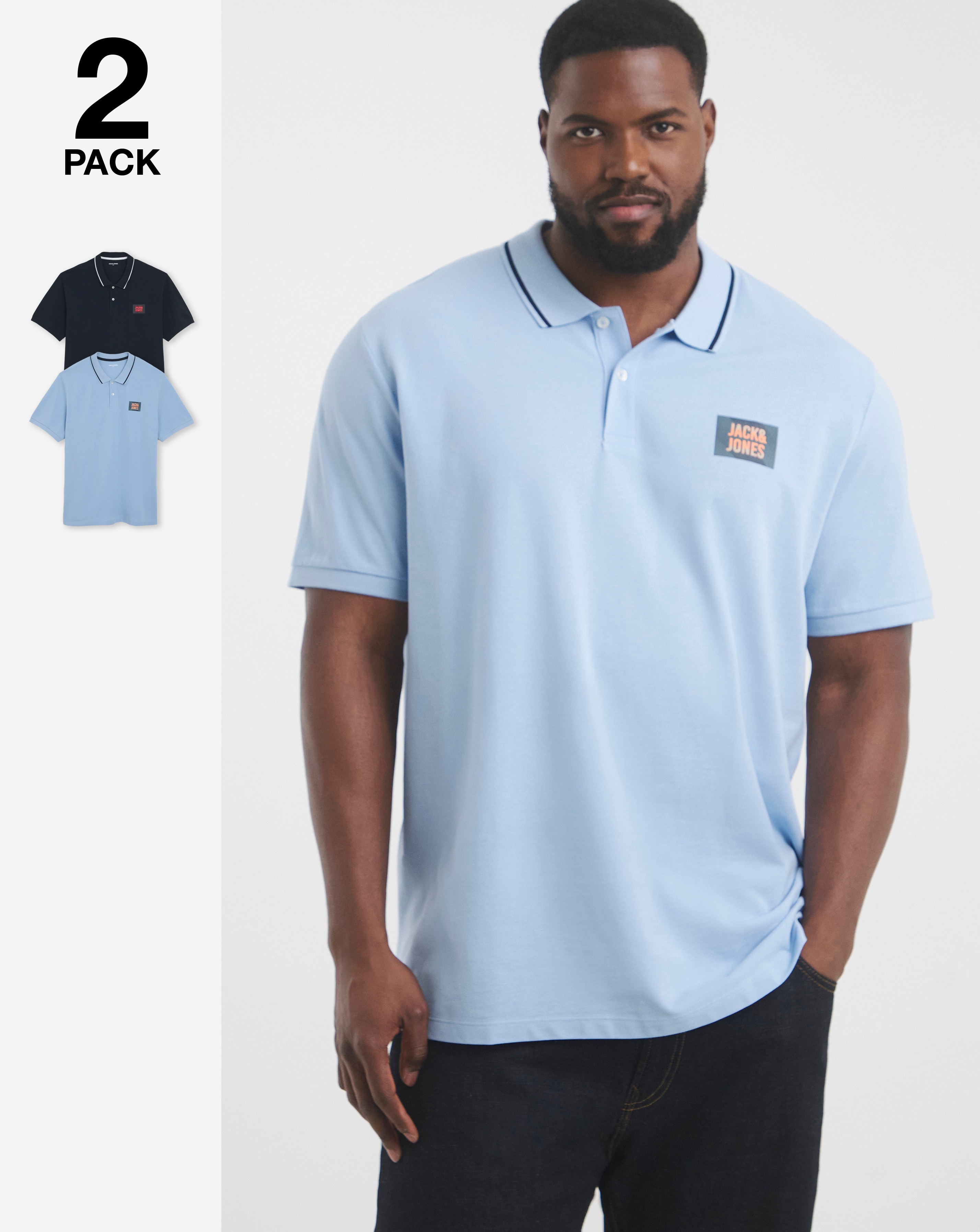 Jack & Jones Hudson Logo Polo 2 Pack