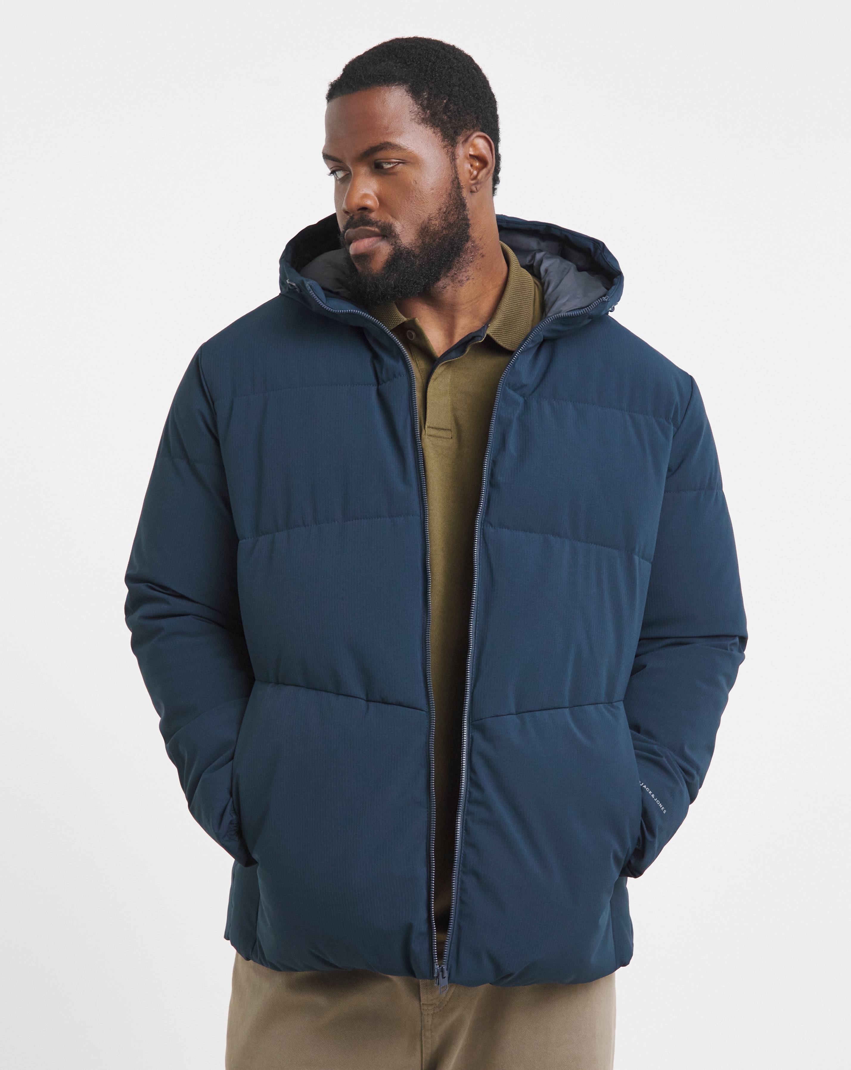 Jack & Jones Global Puffer Coat - Navy