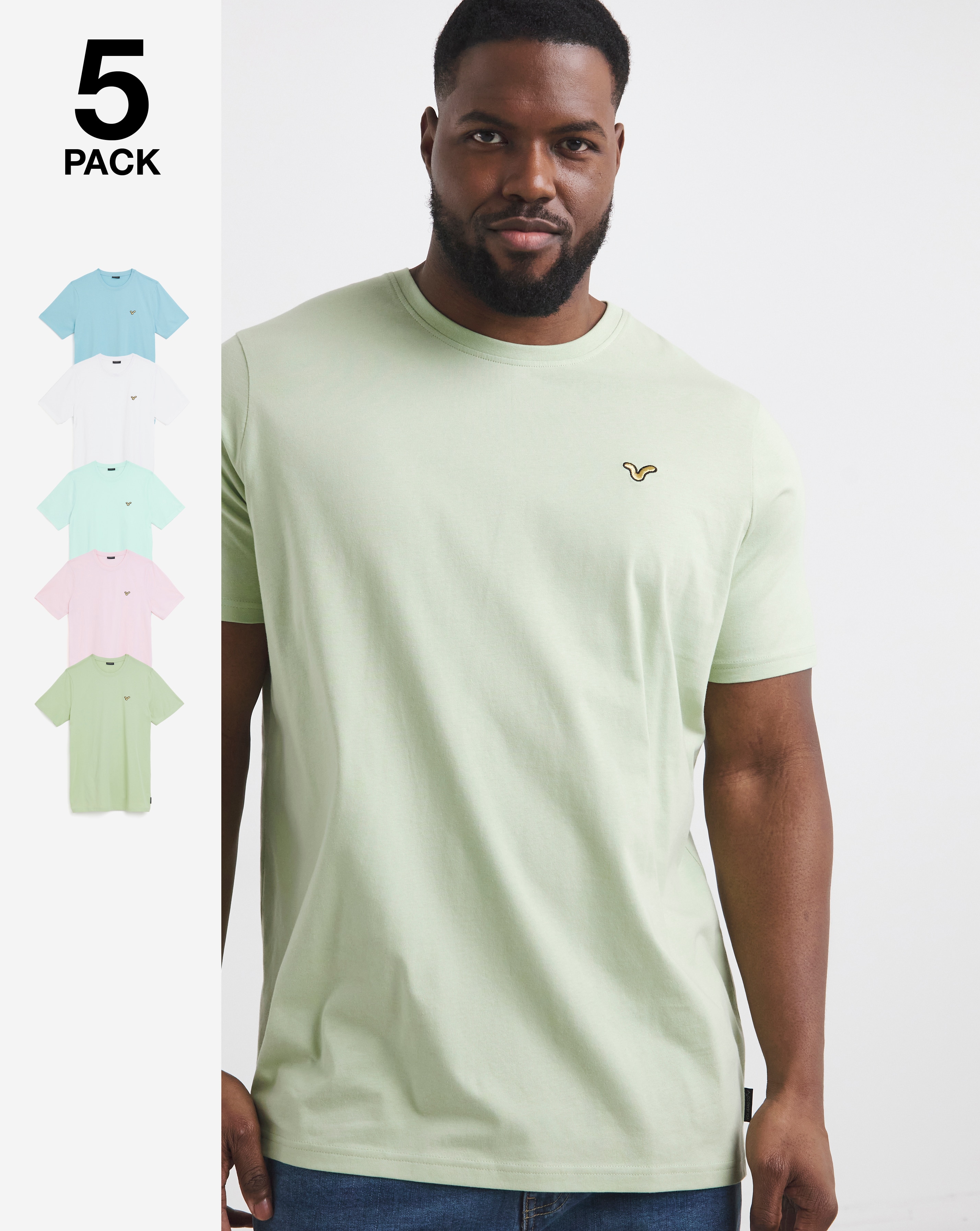 Voi Storm 5 Pack T-Shirts Long Length