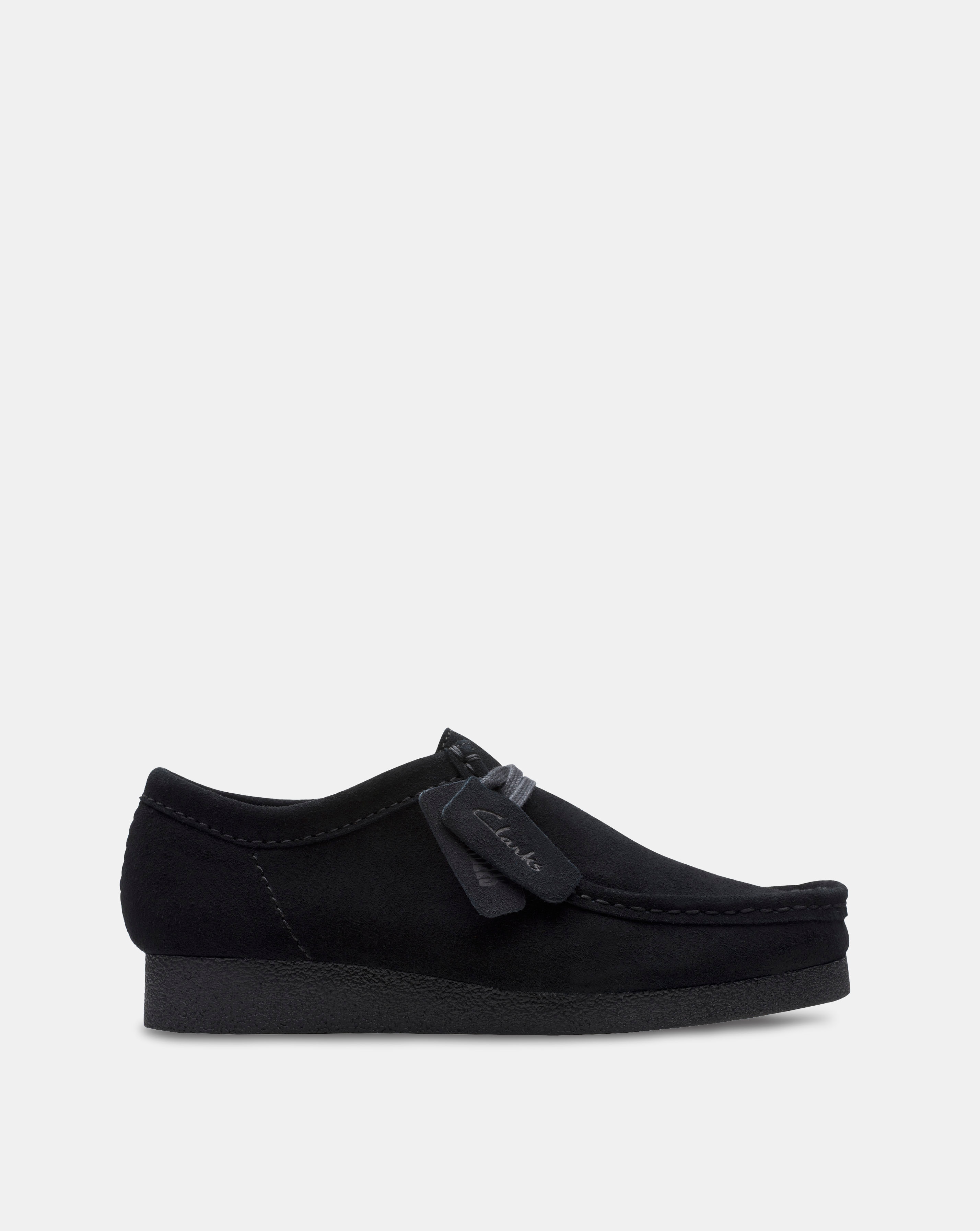 Clarks Wallabee EVO Shoe - Black Suede