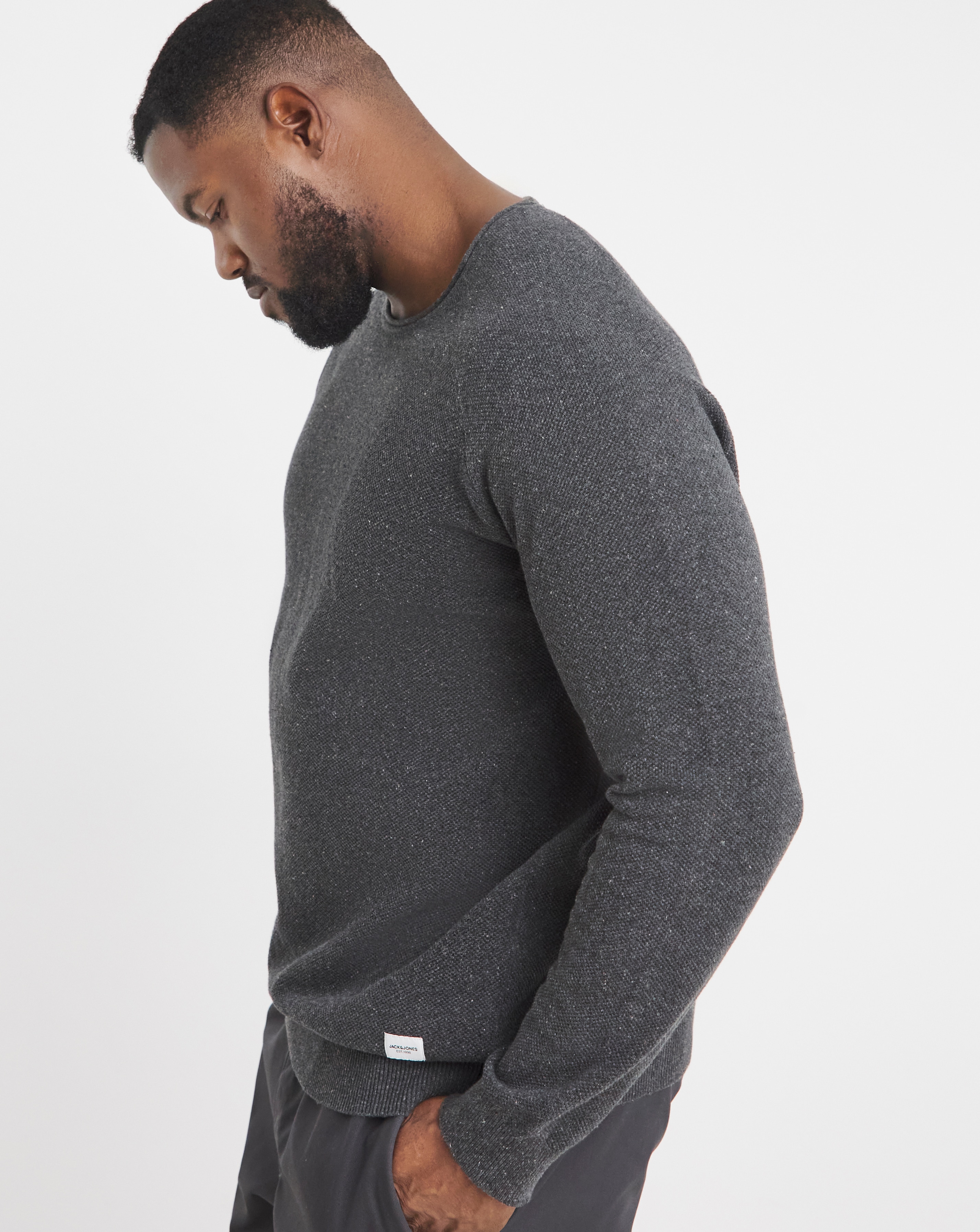 Jack & Jones Hill Knitted Jumper - Grey