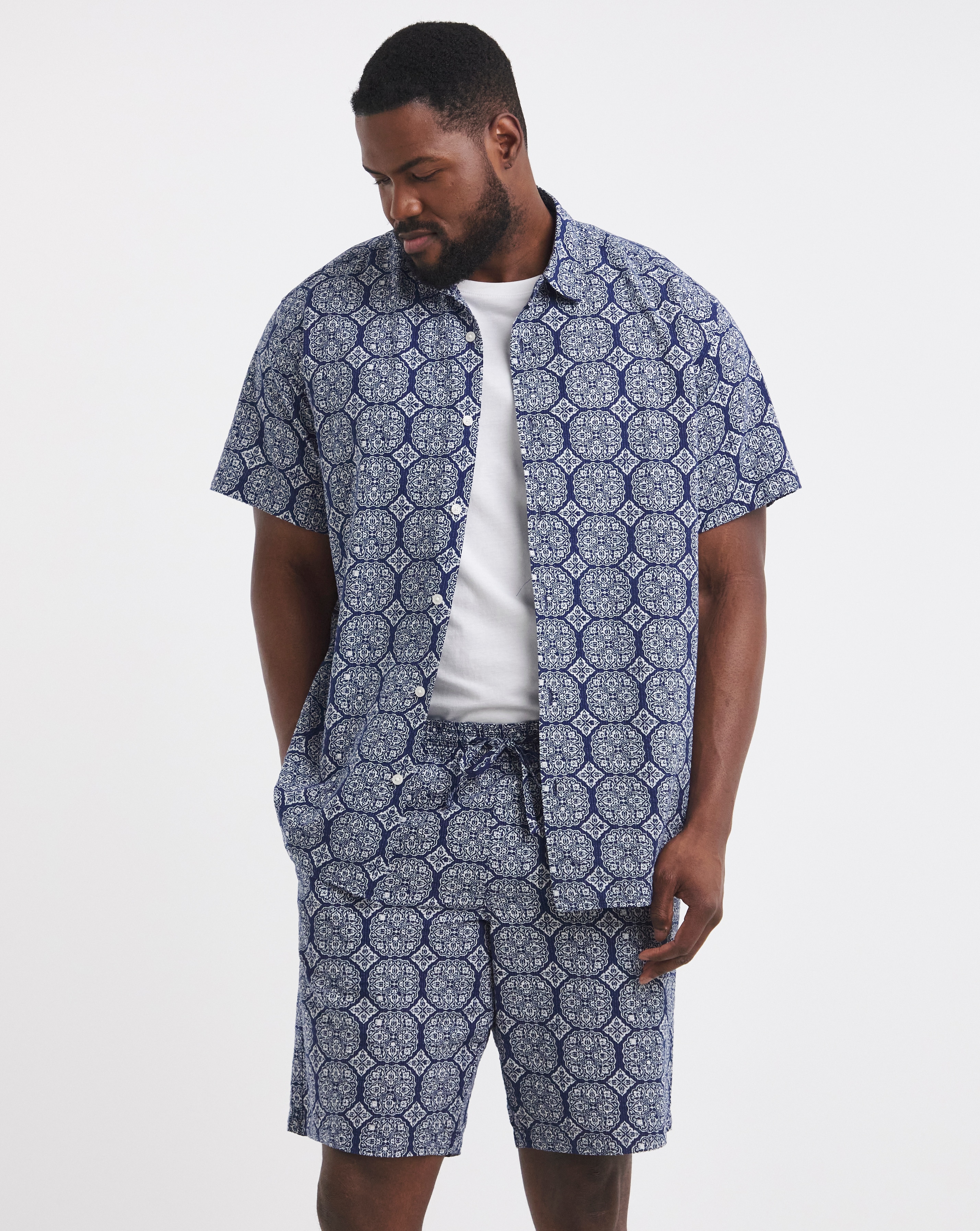 Jack Jones Seersucker Shirt & Short Set
