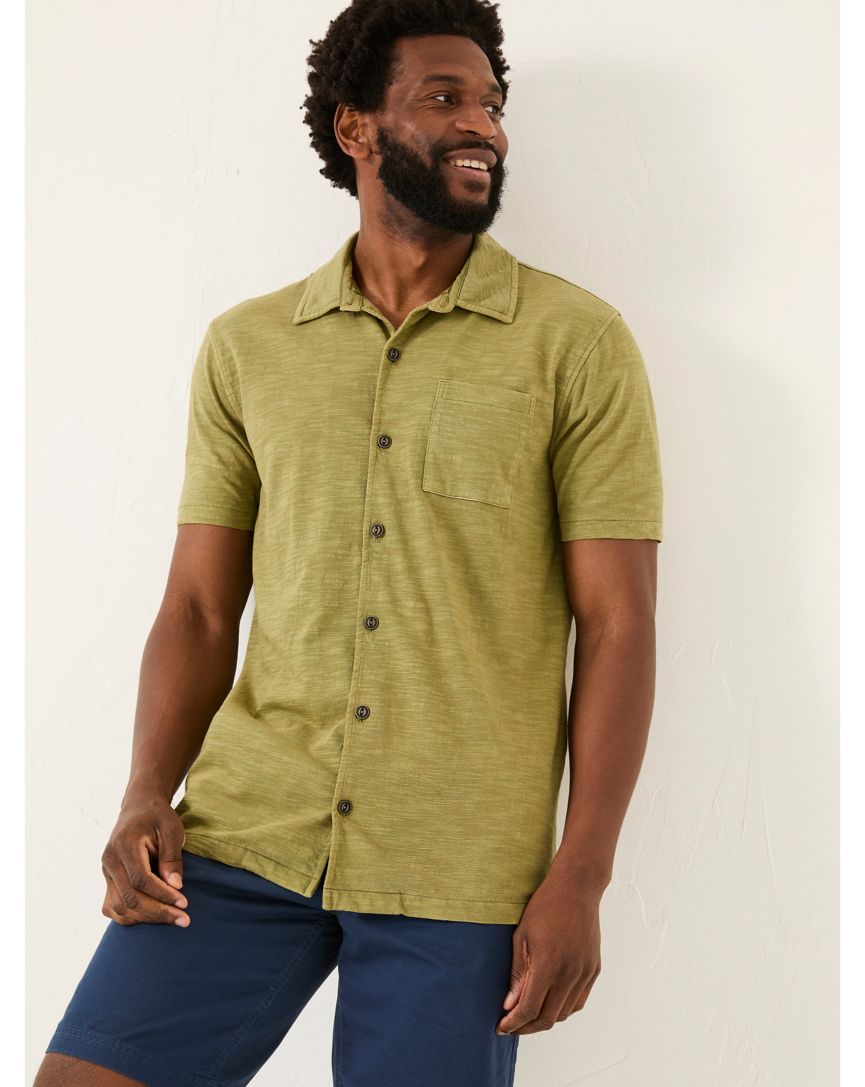 Fatface Truro Jersey Shirt - Green