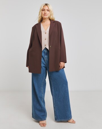 Chocolate Single Breasted Blazer