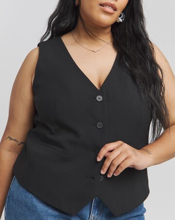 Black Tailored Waistcoat