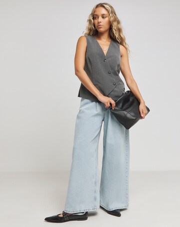 Grey Asymmetric Waistcoat