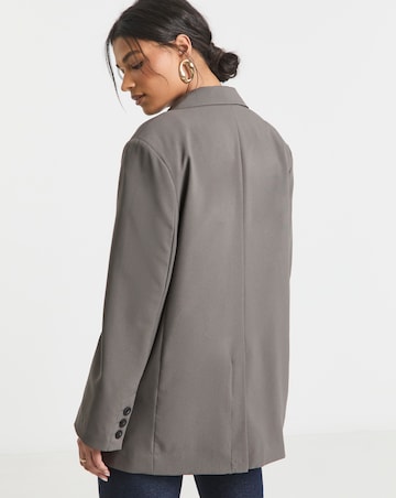 Simply Be Charcoal Oversized Single Breasted Blazer