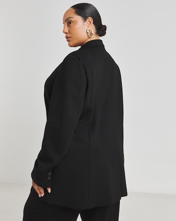 Simply Be Black Premium Stretch Ponte Single Breasted Blazer