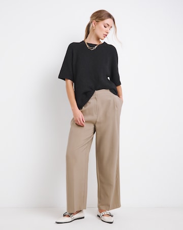 Simply Be Neutral Soft Twill Wide Leg Co-ord Trouser