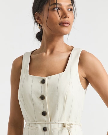 Simply Be Premium Linen Blend Tailored Dress