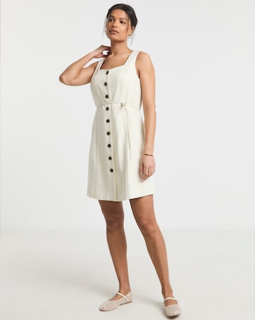 Simply Be Premium Linen Blend Tailored Dress