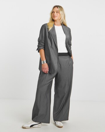 Simply Be Pinstripe Tailored Wide Leg Trouser