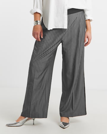 Simply Be Pinstripe Tailored Wide Leg Trouser