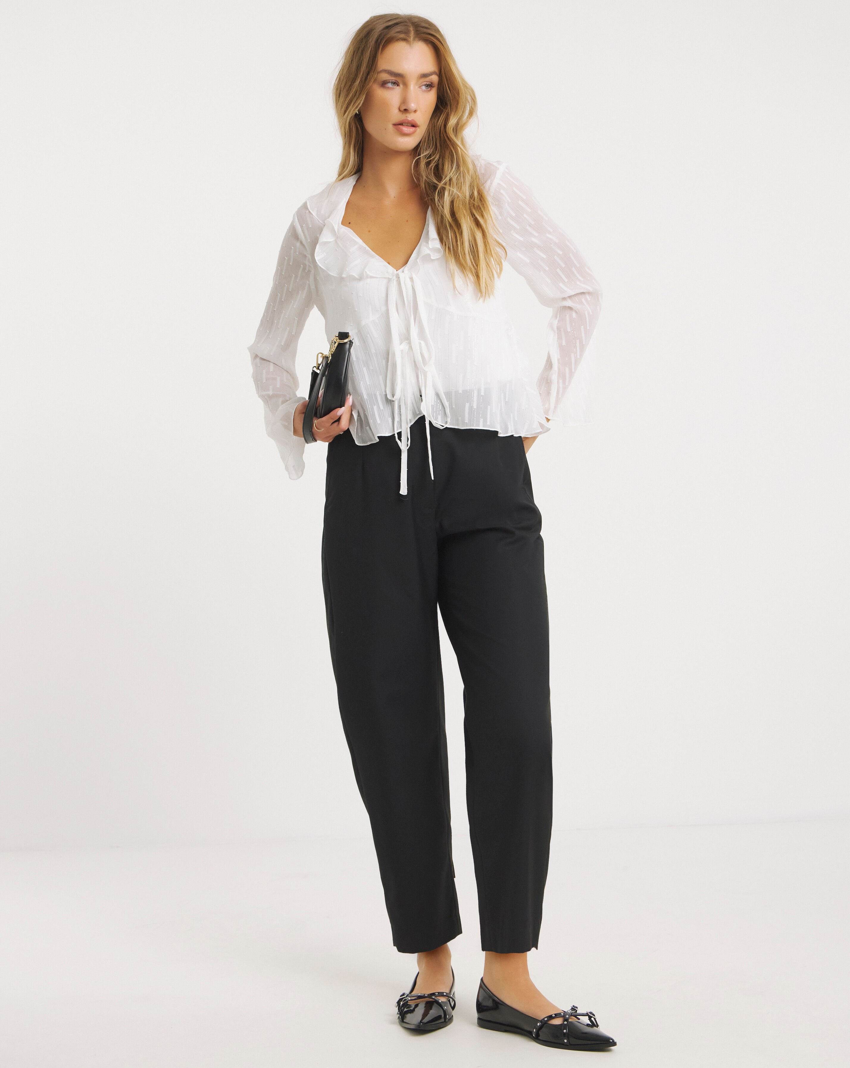 Simply Be Tailored Barrel Leg Trouser