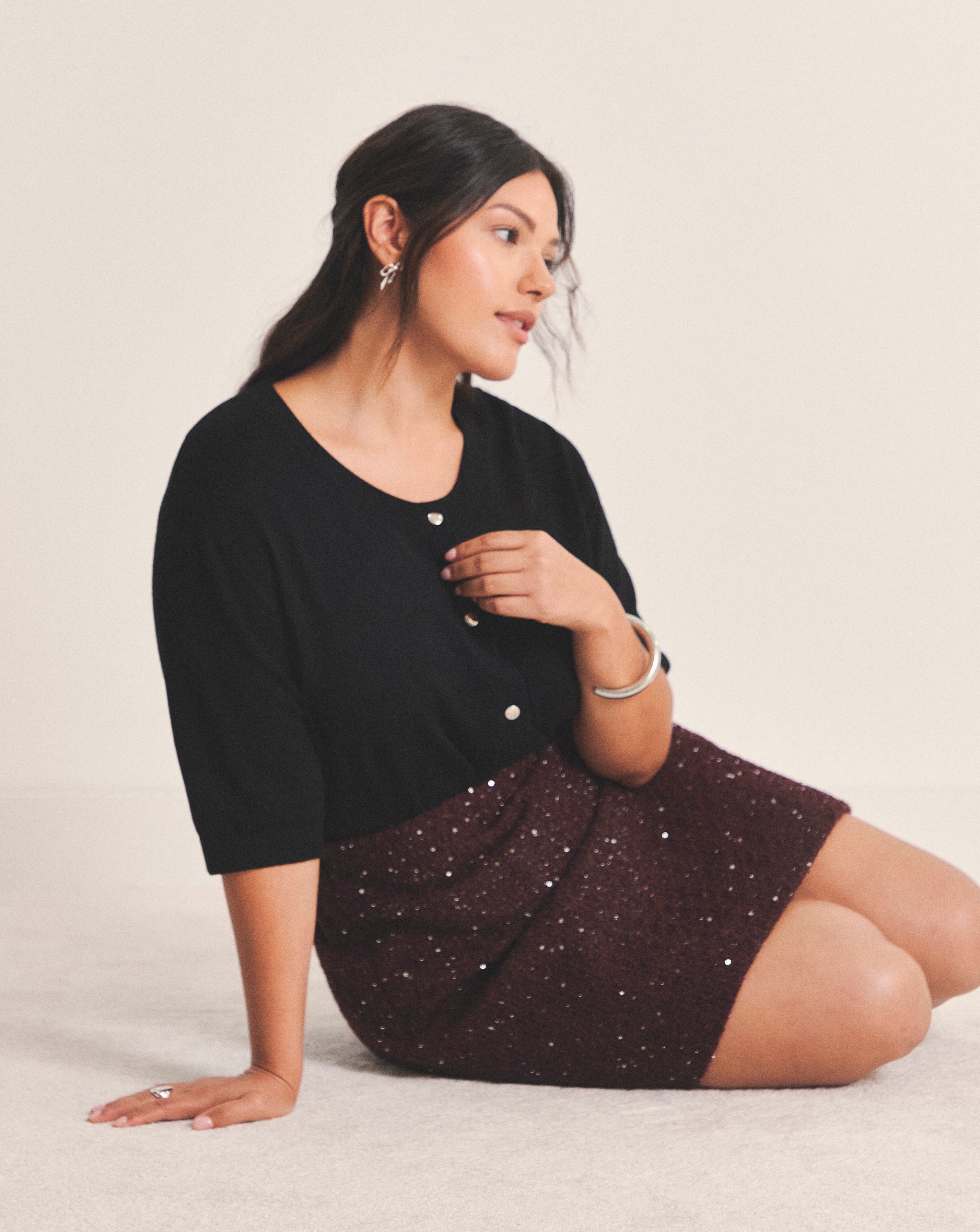 Simply Be Boucle Mini Skirt With Wool | JD Williams Simply Be Boucle Mini Skirt With Wool | JD Williams