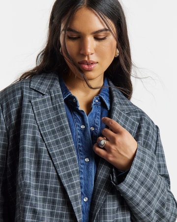 Simply Be Oversized Check Blazer