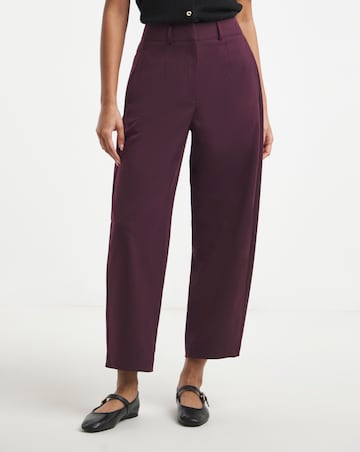 Simply Be Aubergine Premium Twill Barrel Leg Trouser