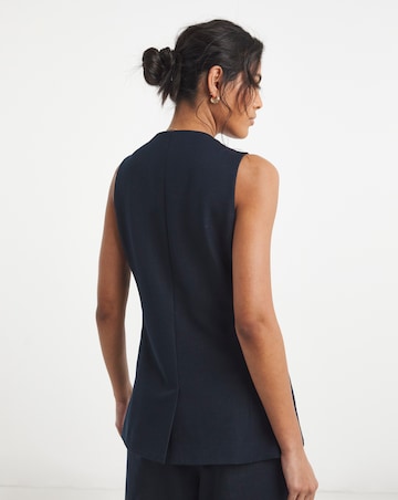 Simply Be Indigo Denim Look Longline Waistcoat