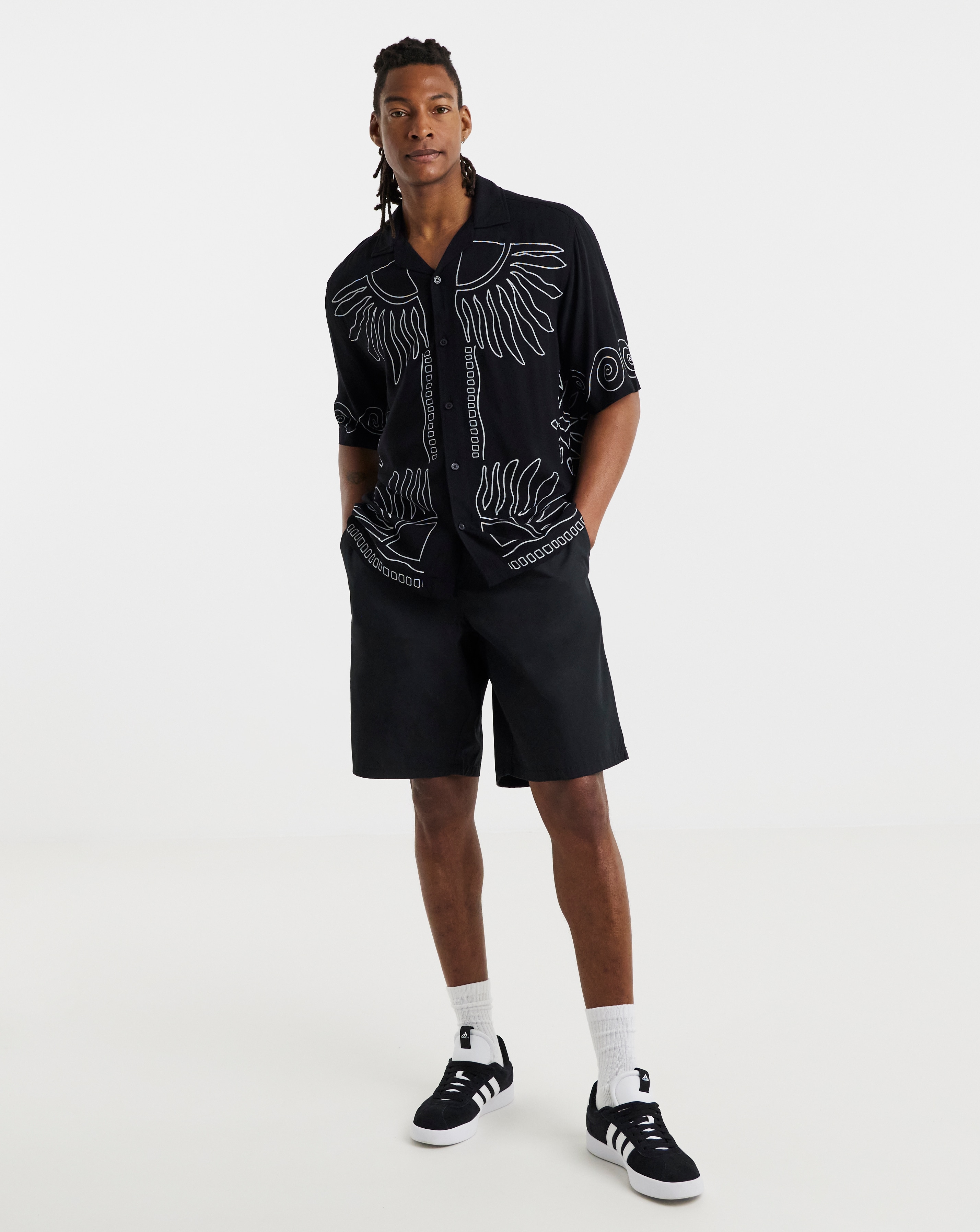 New In - Only & Sons Kal Wide Chino Short - Black