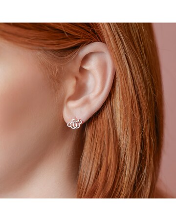 Silver Minnie Mouse Earring