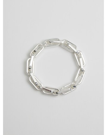 Jon Richard Recycled Silver Plated Chain Stretch Bracelet