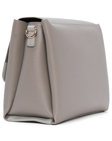 Valentino Bags Alexia Grey Logo Strap Satchel Bag