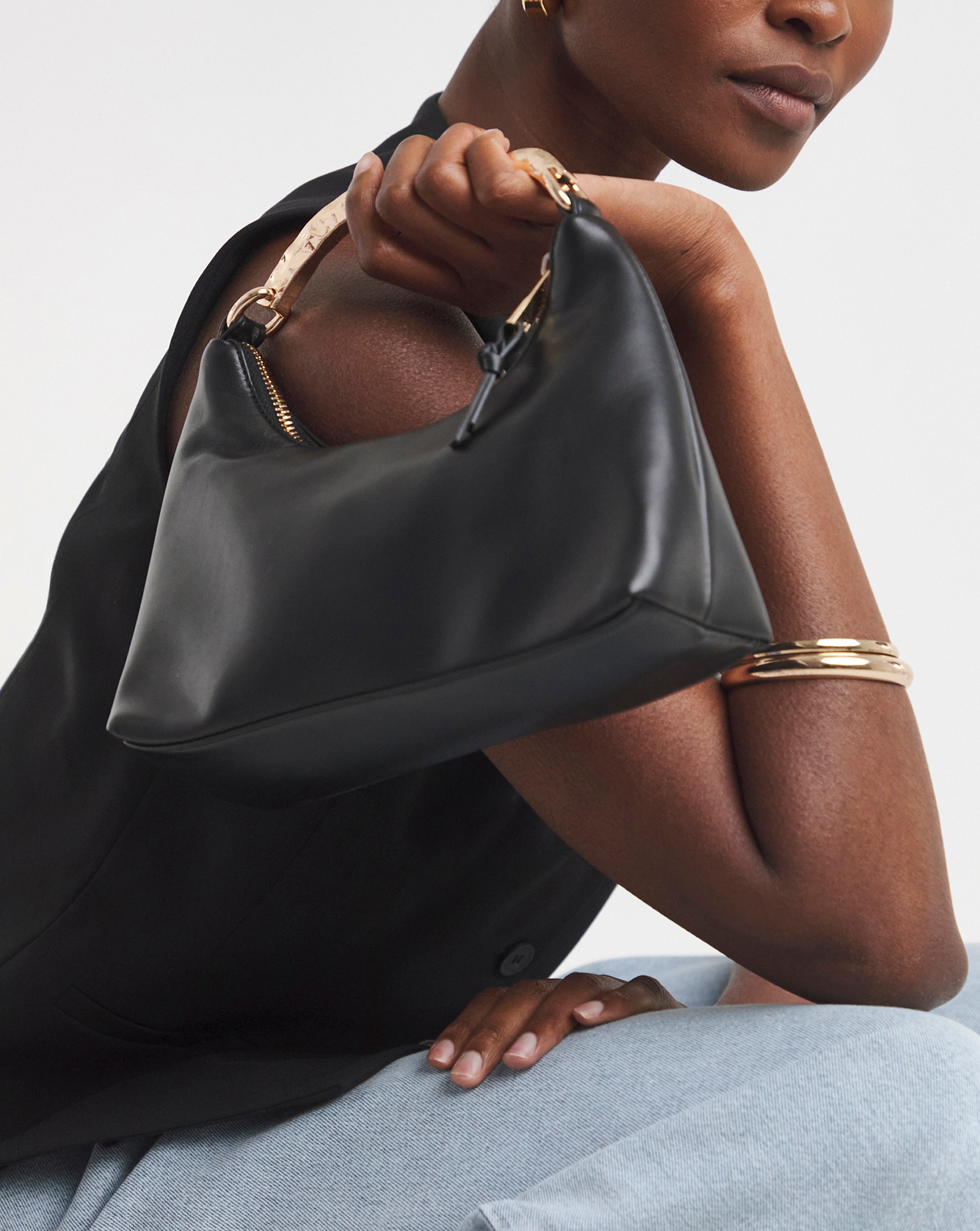 Gold Handle Occasion Bag