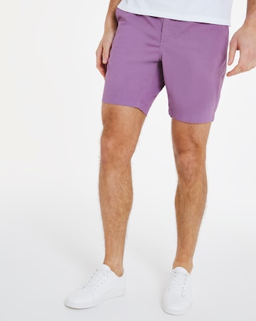 Purple Comfort Waist Chino Shorts