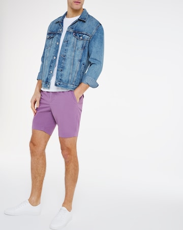 Purple Comfort Waist Chino Shorts