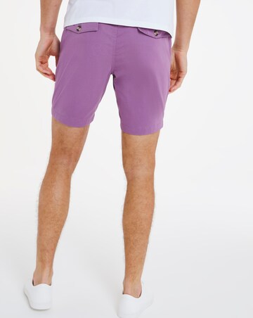 Purple Comfort Waist Chino Shorts