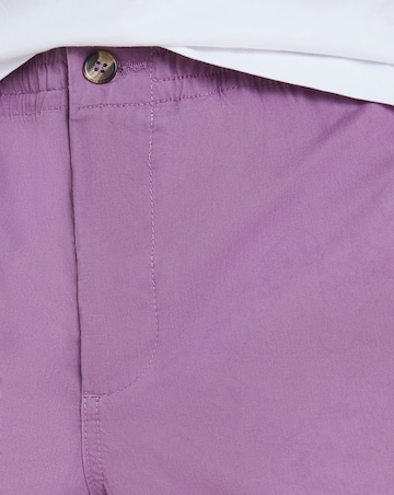 Purple Comfort Waist Chino Shorts